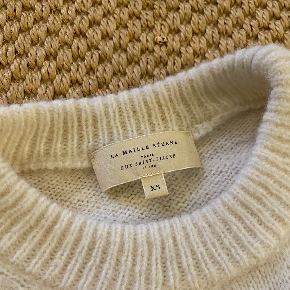 Sezane Samuel Jumper in Ecru Size XS Sweater Vest - Picture 2 of 5